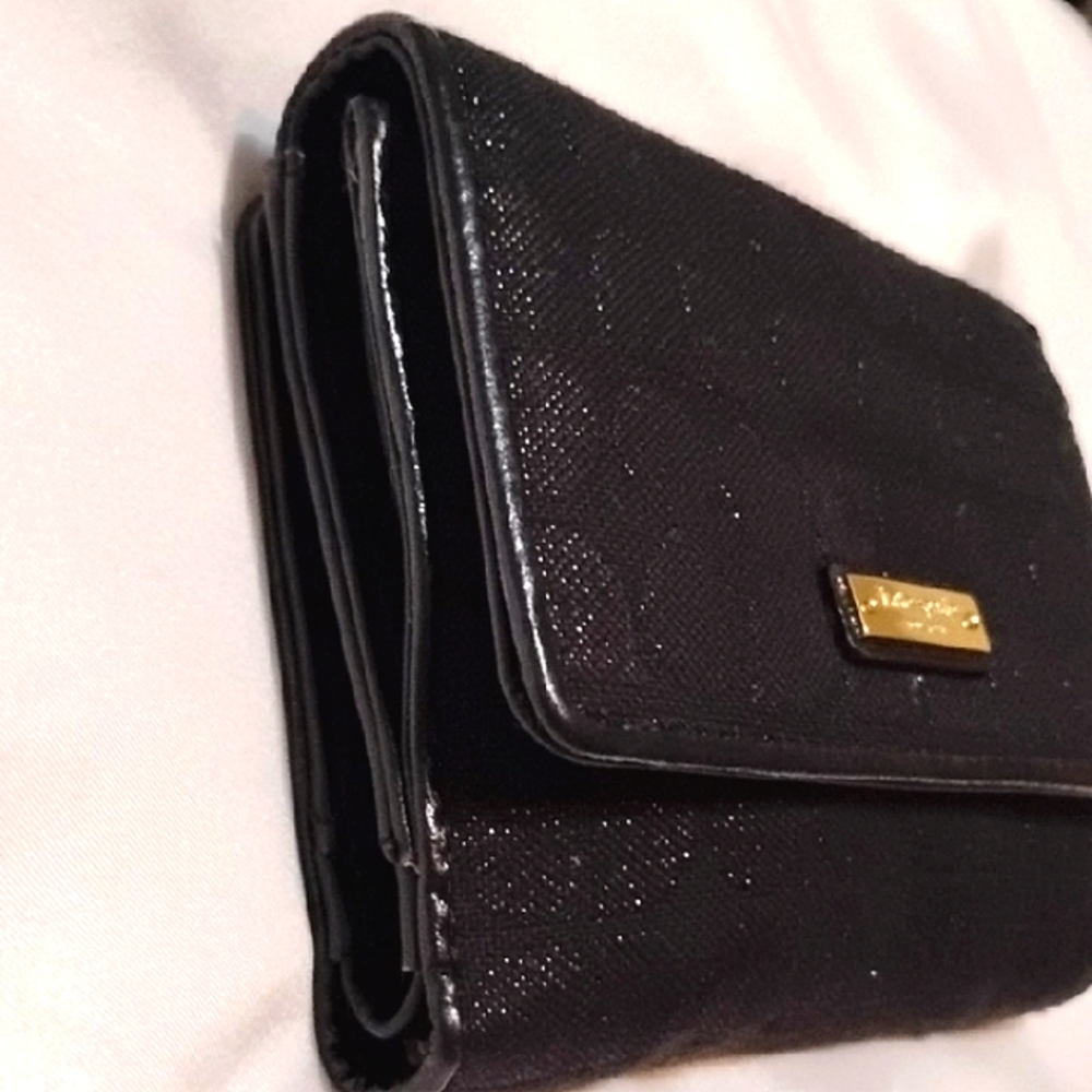 EUC💞Kate Spade Storybook Wallet! Metallic Dots & Leather! Full Sentences Inside - Picture 5 of 10